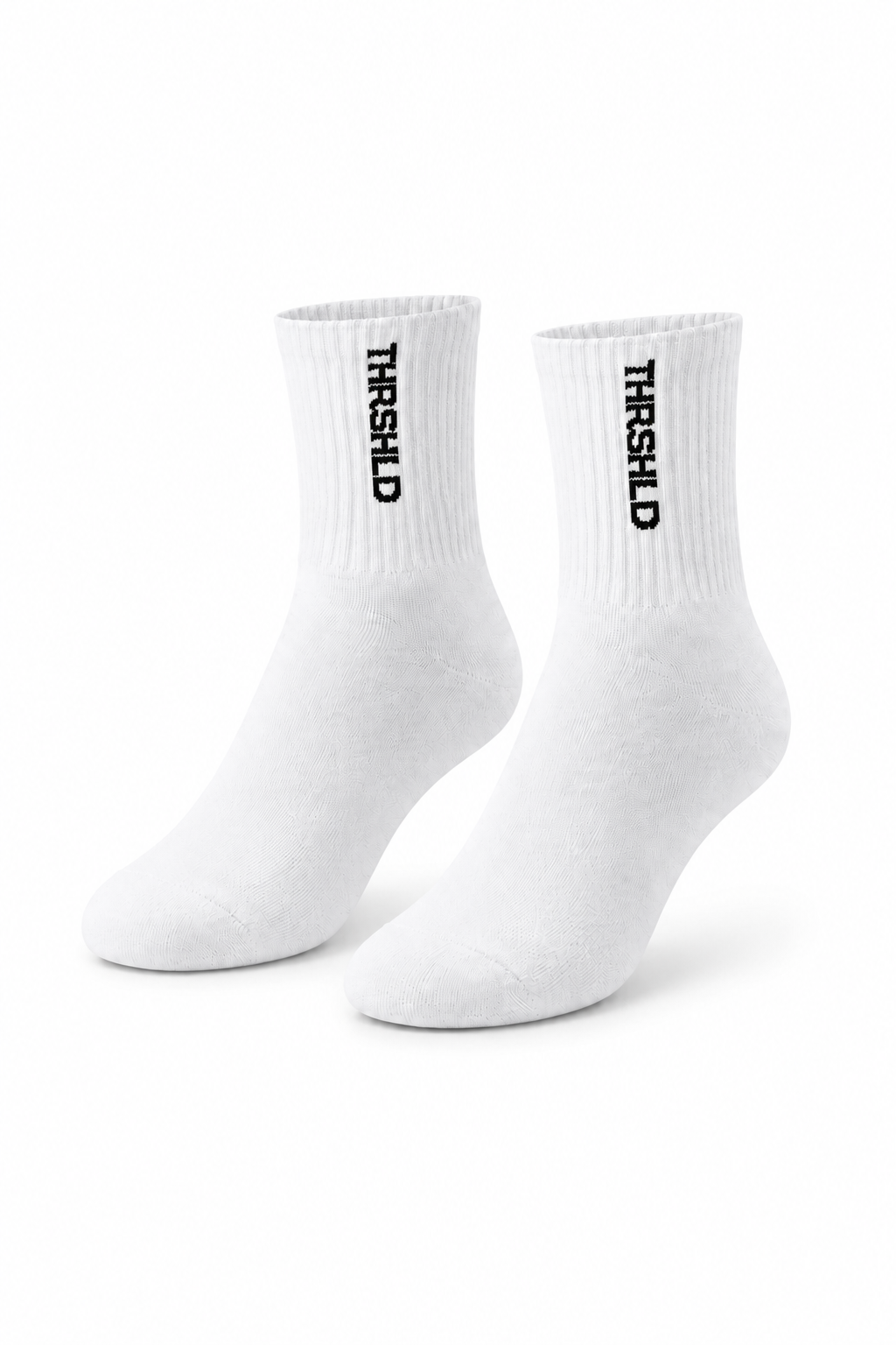 Short socks THRSHLD logo - White - Black logo