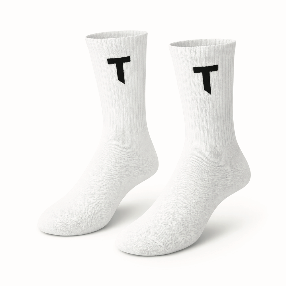 Socks T logo - white - black logo