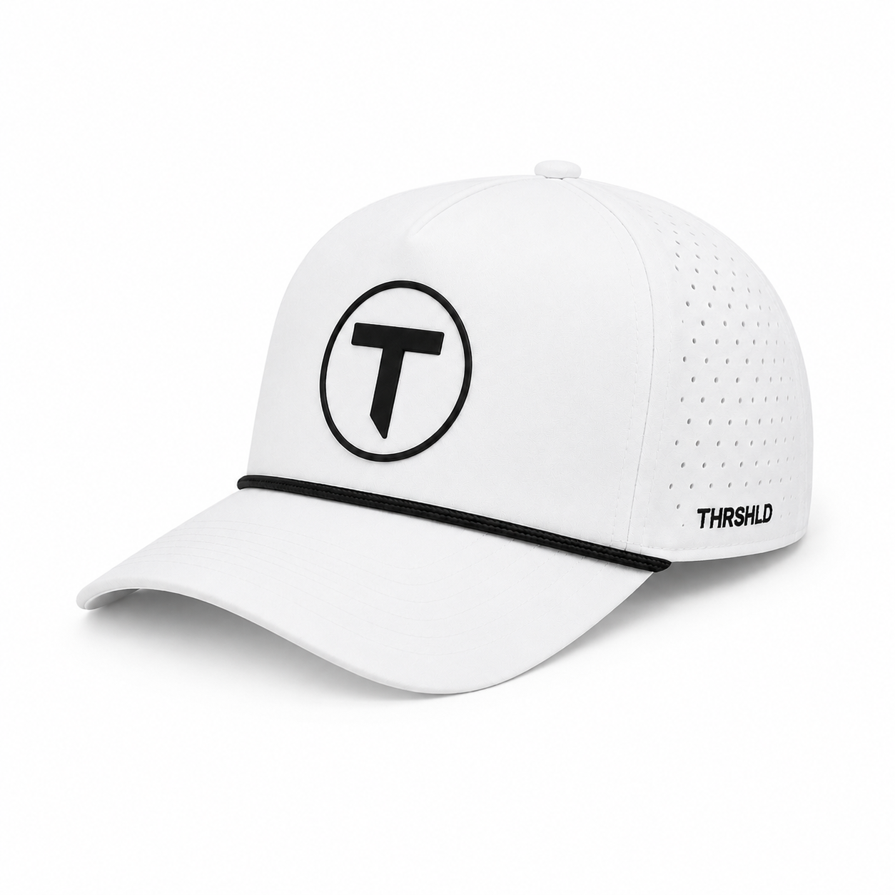 Sweat Wicking Performance A-Frame SnapBack (White)