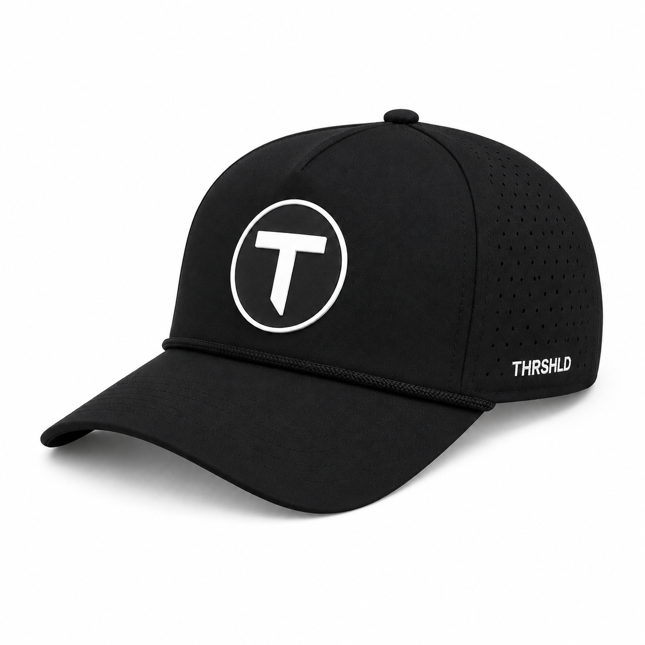 Sweat Wicking Performance A-Frame SnapBack (Black)