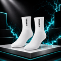 Short socks THRSHLD logo - White - Black logo