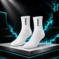 Short socks THRSHLD logo - White - Black logo